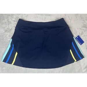 NWT Addison Bay Society Hill Striped Skort‎ Navy Blue Size Xl Tennis Pickleball